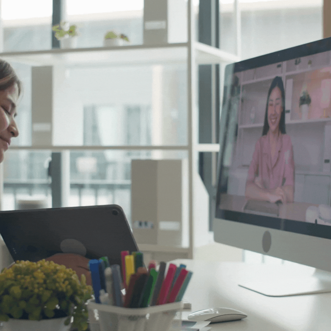Illustration or animation representing effective communication between legal professionals and virtual assistants.